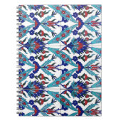 Türkisches Iznik-Blumenmuster Notizblock (Vorderseite)
