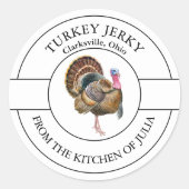 Türkisches Jerky-Label Runder Aufkleber (Vorderseite)