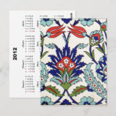 Türkisches Kachel 2012 Kalender Postkarte (Vorne/Hinten)