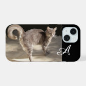 TÜRKISCHES KATZEN-MONOGRAMM iPhone 15 HÜLLE (Rückseite (Horizontal))