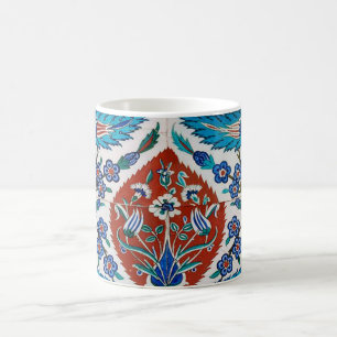 Türkisches Keramik-Blumenmuster Kaffeetasse