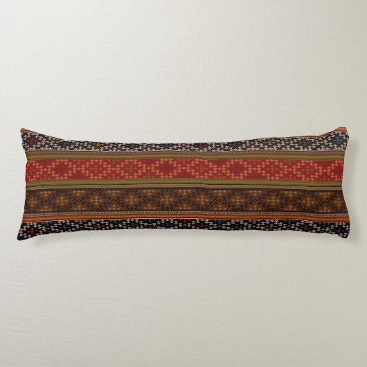 Türkisches Kilim Pattern farbenfrohe Tribal Seitenschläferkissen (Vorderseite)