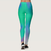 Türkisches lila, abstraktes Muster Leggings (Rückseite)
