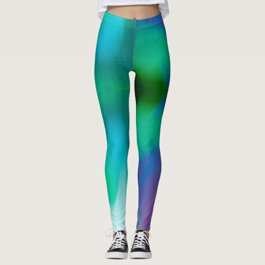 Türkisches lila, abstraktes Muster Leggings (Vorderseite)