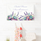 Türkisches Lila Wildblumen Brautparty Banner (Insitu)
