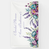 Türkisches Lila Wildblumen Brautparty Banner (Vertikal)