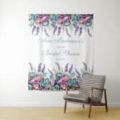 Türkisches Lila Wildblumen Brautparty Wandteppich (Beispiel)