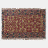 Türkisches Lotto-Musterteppich Print Decke (Vorderseite)