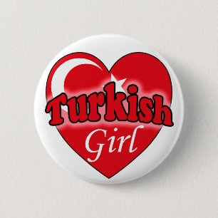 Türkisches Mädchen Button