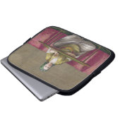 Türkisches Mädchen, stickend, 18. Jahrhundert Laptopschutzhülle (Vorne Knopf)