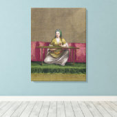 Türkisches Mädchen, Stickerei, 18. Jahrhundert (Gr Leinwanddruck (Insitu (Holzboden))