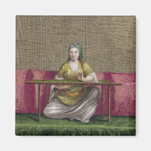 Türkisches Mädchen, Stickerei, 18. Jahrhundert (Gr Magnet (Vorne)