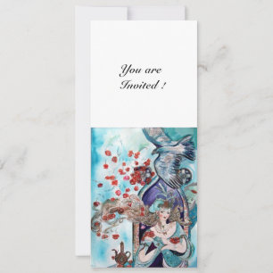 TÜRKISCHES MÄRCHEN ,hellrot blau weiß Einladung