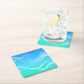 Türkisches Meer Weißer Wirbel Untersetzer (Vor Ort)