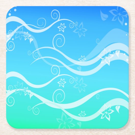 Türkisches Meer Weißer Wirbel Untersetzer (Vorderseite)