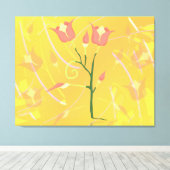 Türkisches Mohn Leinwanddruck (Insitu (Holzboden))