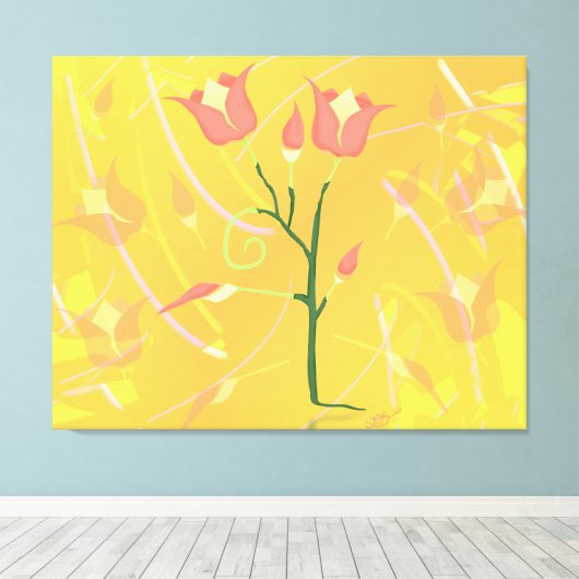 Türkisches Mohn Leinwanddruck (Insitu (Holzboden))