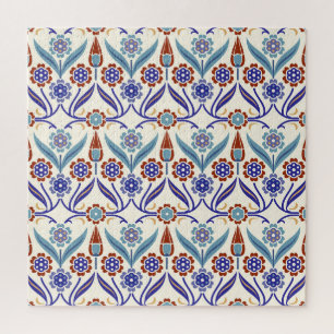 Türkisches Mosaik: farbenfrohes, nahtloses Muster Puzzle