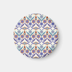 Türkisches Mosaik: Farbige nahtlose Muster Magnet