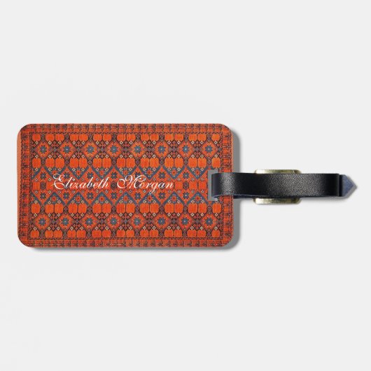 Türkisches orientalisches Muster Gepäckanhänger (Rückseite horizontal)