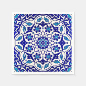 Türkisches osmanisches Iznik Indigo Party Tablewar Serviette (Vorderseite)