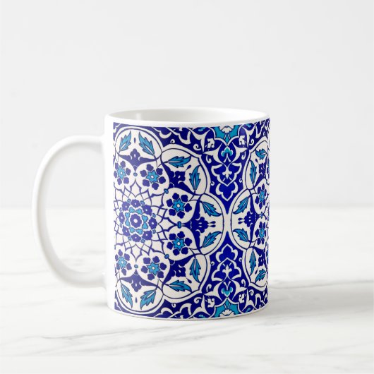 Türkisches Ottoman Iznik Blauer weißer Til Kaffeetasse (Links)