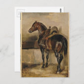 Türkisches Pferd im Stall von Theodore Gericault Postkarte (Vorne/Hinten)