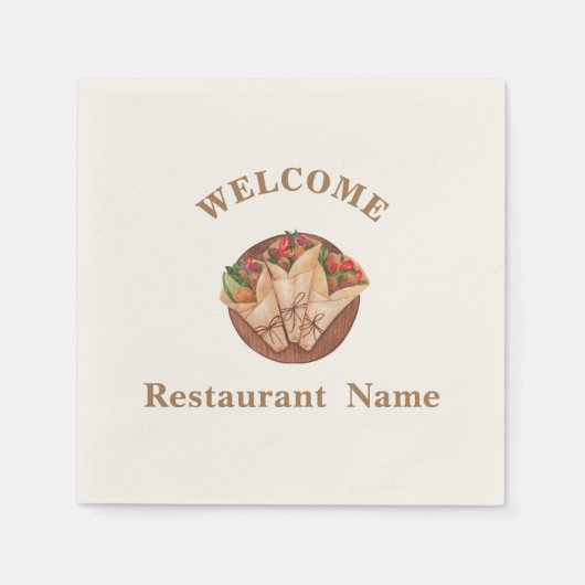 Türkisches Restaurant Personalisiert Serviette (Vorderseite)
