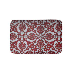 Türkisches Rot Keramisches Blumenmuster Badematte