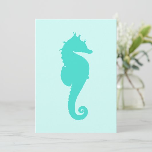 Türkisches Seepferd Einladung (Stehend Vorderseite)