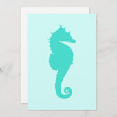 Türkisches Seepferd Einladung (Vorne/Hinten)