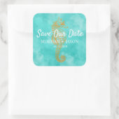 Türkisches Seepferd | Save the Date Aufkleber (Tasche)