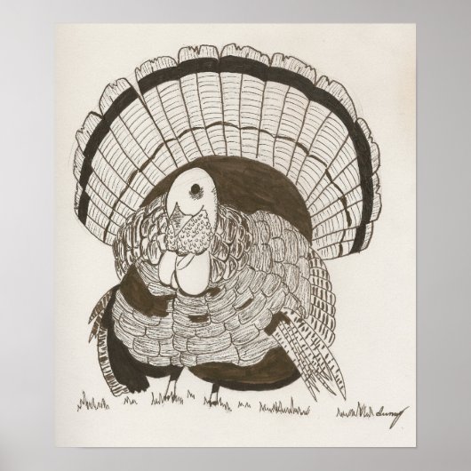 Türkisches Sketch-Poster Poster (Vorne)