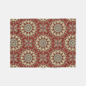 Türkisches Teppich-Kaleidoskop Fleecedecke (Vorderseite (Horizontal))