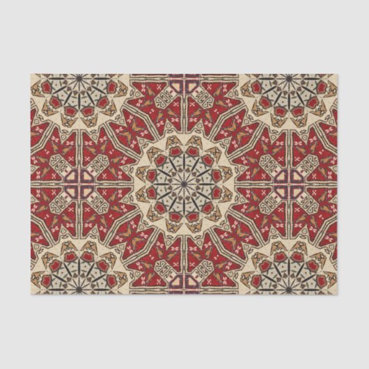 Türkisches Teppich-Kaleidoskop Seidenpapier (Vorderseite)