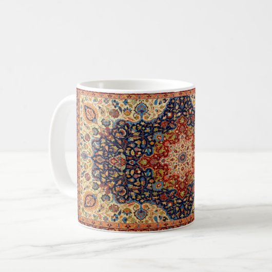 Türkisches Teppichmuster aus Oriental Kaffeetasse (Vorderseite Links)