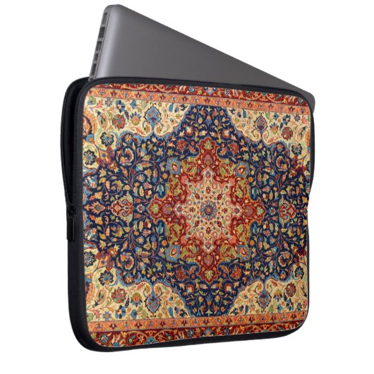 Türkisches Teppichmuster aus Oriental Laptopschutzhülle (Vorne Rechts)