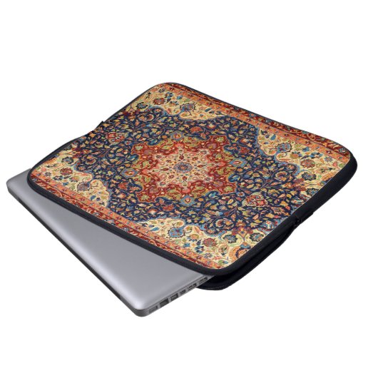 Türkisches Teppichmuster aus Oriental Laptopschutzhülle (Vorne Knopf)