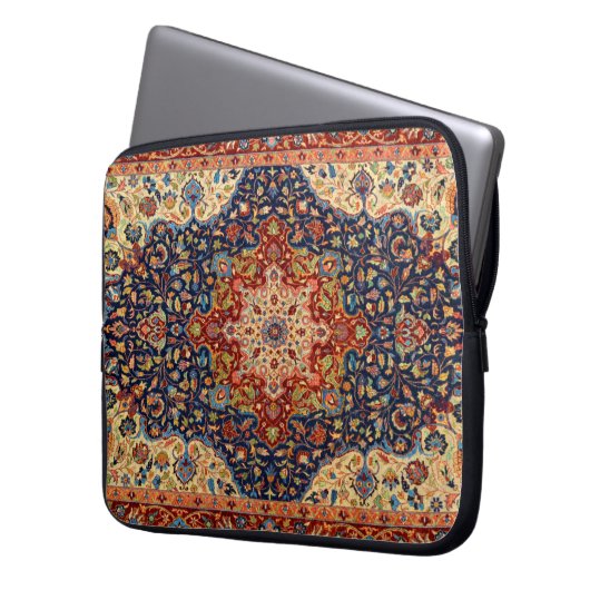 Türkisches Teppichmuster aus Oriental Laptopschutzhülle (Vorderseite Links)