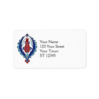 Türkisches Tiles-Adressenlabel Adressaufkleber