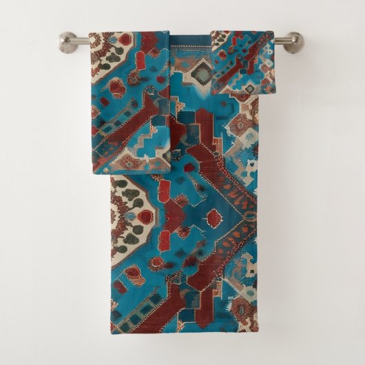 Türkisches Trendy Schöne alte Mustersammlung Badhandtuch Set (Insitu)