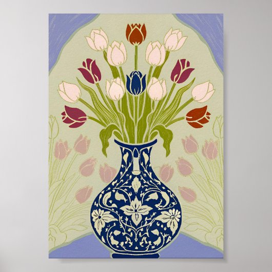 Türkisches Tulpen-Stillleben-Kunstposter Poster (Vorne)
