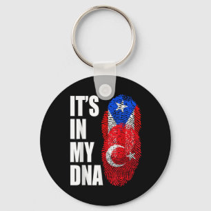 Türkisches und puertorianisches Mix Heritage DNA F Schlüsselanhänger