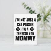 Türkisches Van Cat Design Postkarte (Stehend Vorderseite)