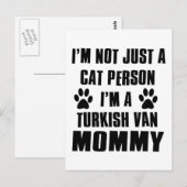 Türkisches Van Cat Design Postkarte (Vorne/Hinten)
