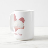 Türkisches Van Cat Wassercolor Kitty Pink Herz Kaffeetasse (Vorderseite Links)