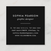 Türkisches Wasserfarbenlot Quadratische Visitenkarte (Rückseite)