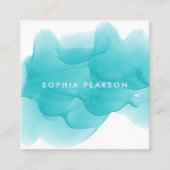 Türkisches Wasserfarbenlot | Soziale Medien Quadratische Visitenkarte (Vorderseite)