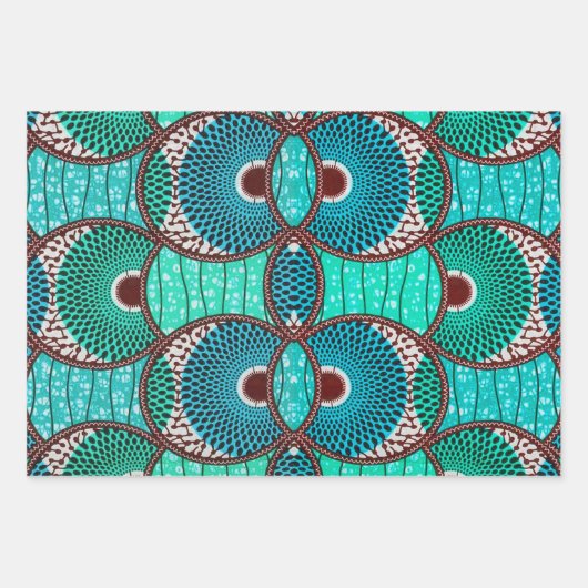 Türkisches Wax-Afrikanisches Geschenkpapier Set (Vorderseite 3)