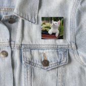 Türkisches weißes Kätzchen Button (Beispiel)